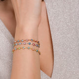 Sterling Silver Evil Eye Chain Bracelet