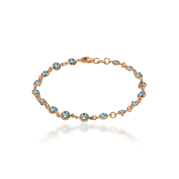 Sterling Silver Evil Eye Bracelet