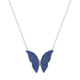 Royal Blue Butterfly Necklace
