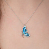 Light Blue Butterfly Necklace