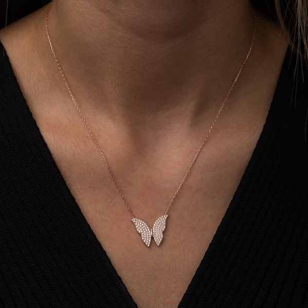 925 Sterling Silver Butterfly Necklace