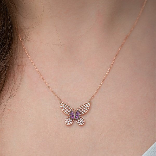 925 Sterling Silver Butterfly Necklace