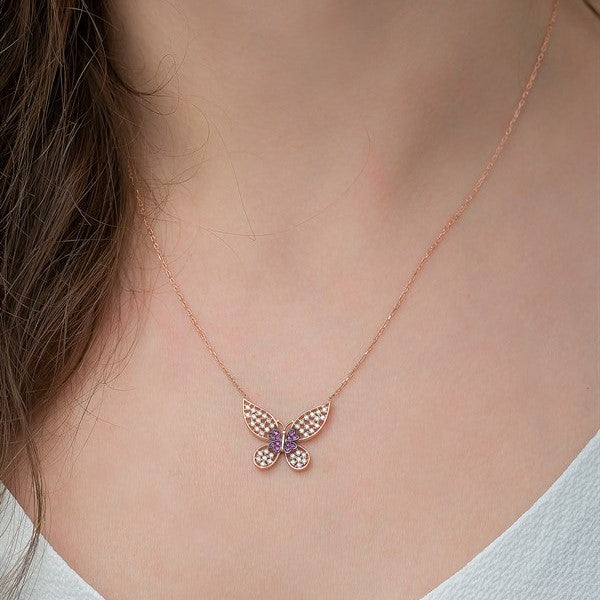 925 Sterling Silver Butterfly Necklace