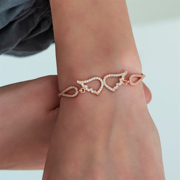 925 Sterling Handcuffs Model Angel Wing Bracelet Women Sterling Silver Bracelet