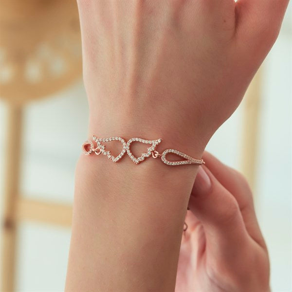 925 Sterling Handcuffs Model Angel Wing Bracelet Women Sterling Silver Bracelet