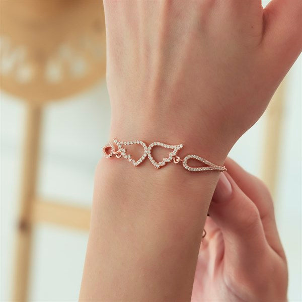 925 Sterling Handcuffs Model Angel Wing Bracelet Women Sterling Silver Bracelet