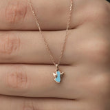 925 Sterling Minimal Angel Necklace Women Sterling Silver Necklace