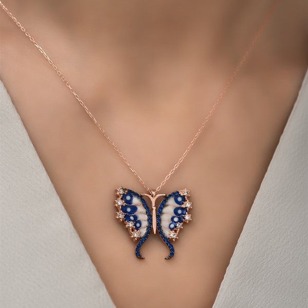 Womens Butterfly Necklace