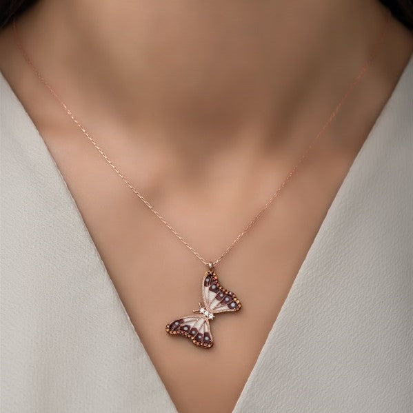 Womens Butterfly Necklace