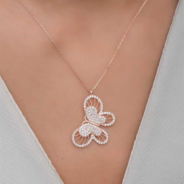 Womens Butterfly Necklace