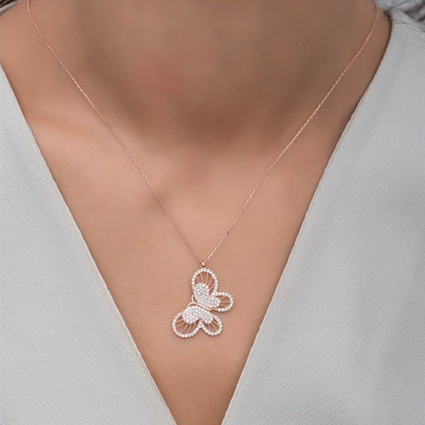 Womens Butterfly Necklace