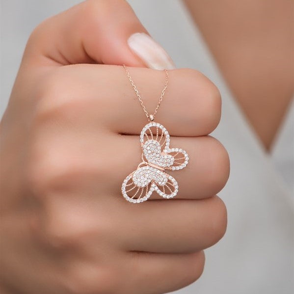 Womens Butterfly Necklace