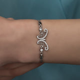 925 Sterling Silver Zircon Stone Butterfly Bracelet