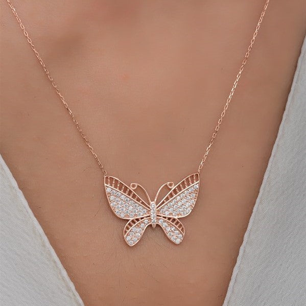 925 Sterling Silver Buttterfly Necklace