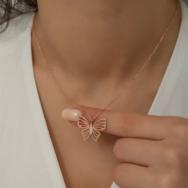 Crystal Butterfly Necklace