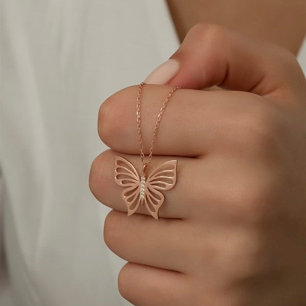 Crystal Butterfly Necklace