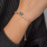925 Sterling Turquoise Butterfly Bracelet Women Silver Bracelet