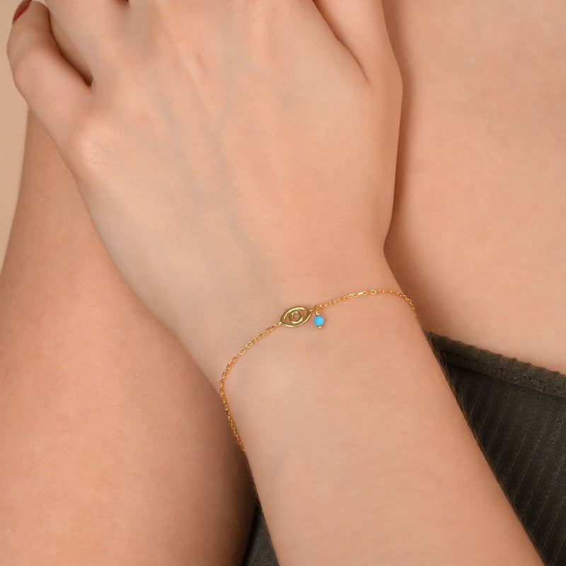 Sterling Silver Evil Eye Bracelet