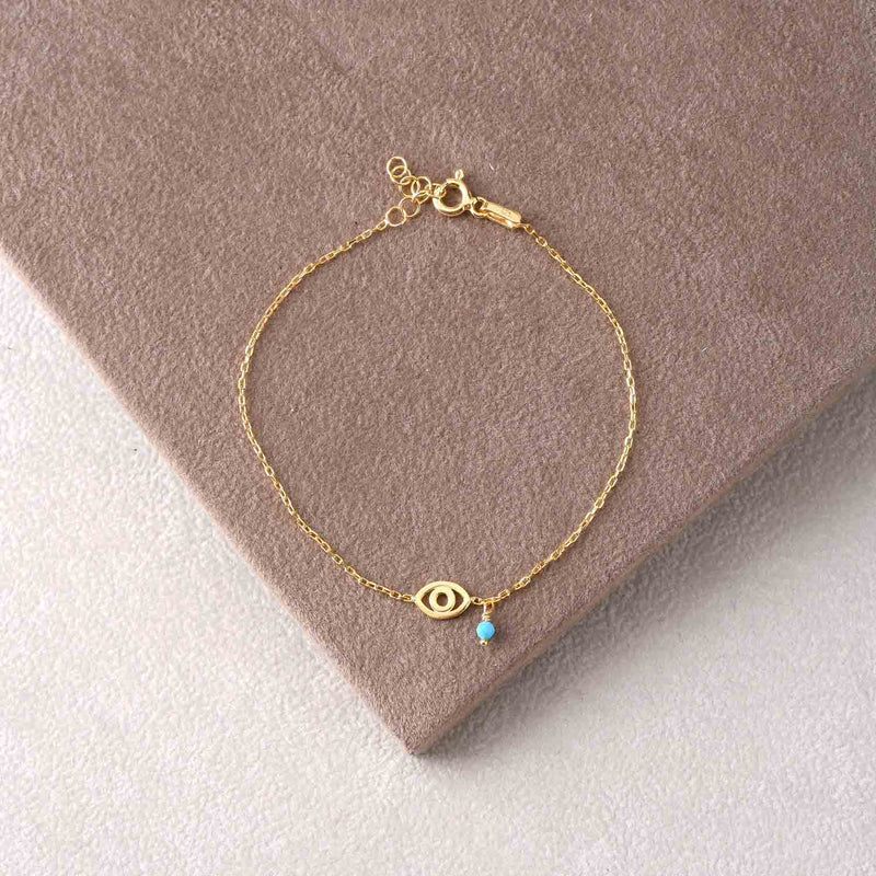 Sterling Silver Evil Eye Bracelet