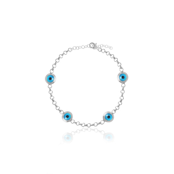 Silver Evil Eye Bracelet