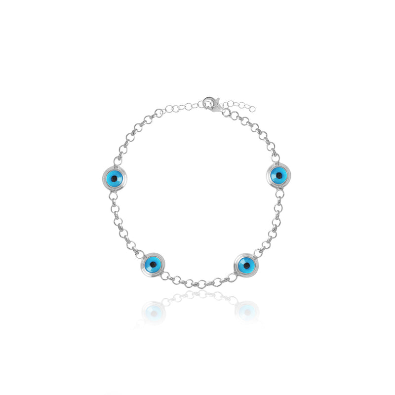 Silver Evil Eye Bracelet