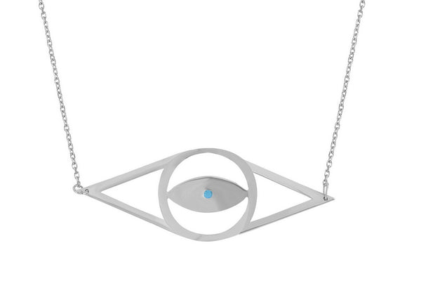 Evil Eye Necklace with Hamsa