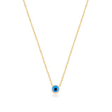 Glass Eye Gold platedPlated Silver Necklace