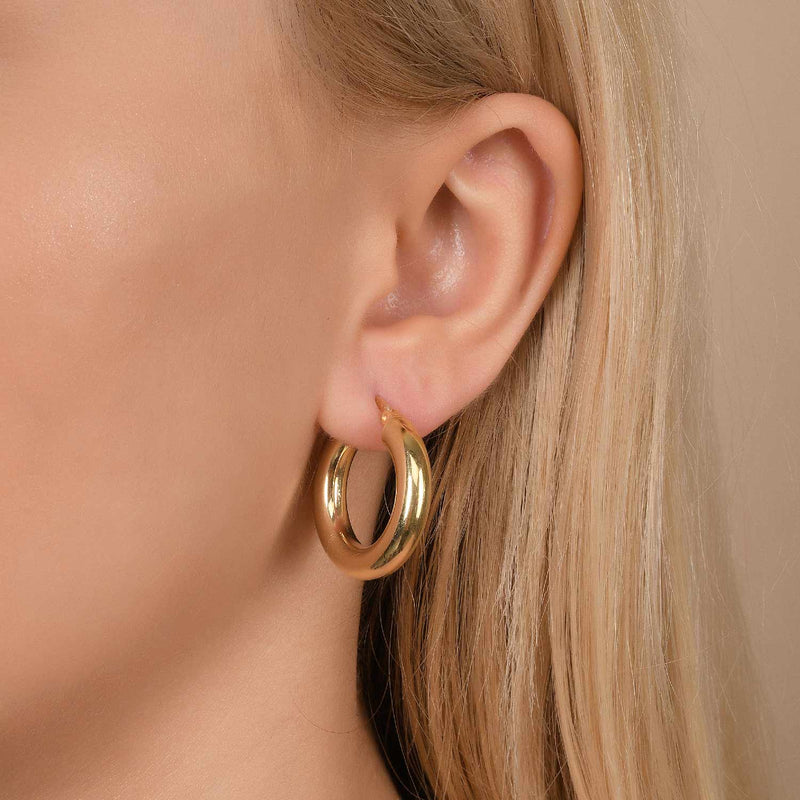 Sterling Silver Hoop Earrings - 25 mm