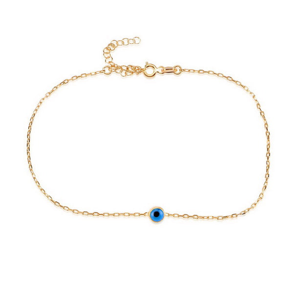 Minimalist Gold Evil Eye Bracelet