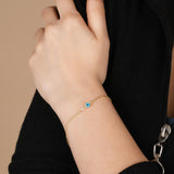 Minimalist Gold Evil Eye Bracelet