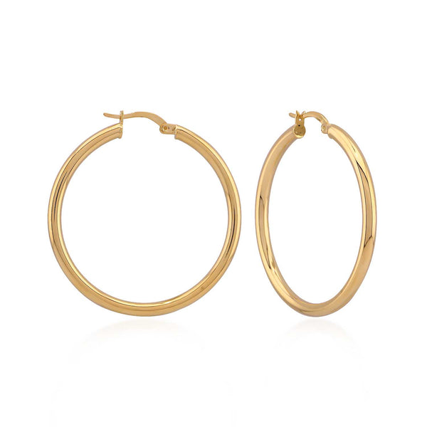 40 mm Dangle Sterling Silver Hoop Earrings