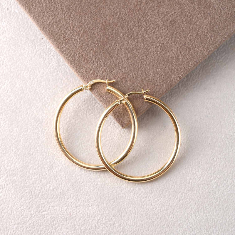 40 mm Dangle Sterling Silver Hoop Earrings