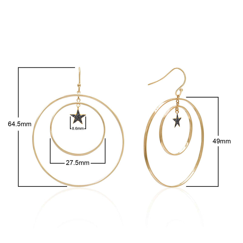 Sterling Silver Hoop Earrings with CZ