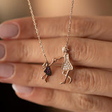 Mother & Child Sterling Silver Necklace