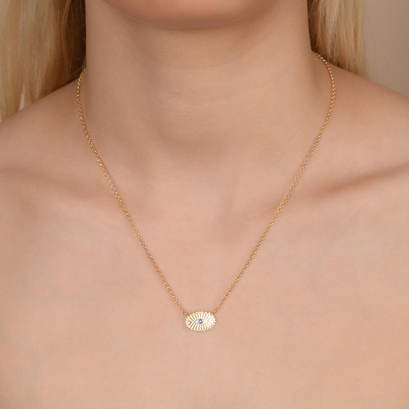Gold Evil Eye Necklace