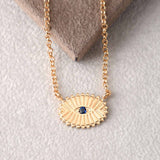 Gold Evil Eye Necklace