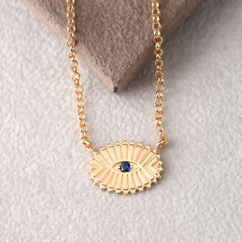 Gold Evil Eye Necklace