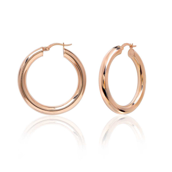 Sterling Silver Hoop Earrings 40 mm