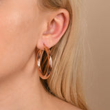 Sterling Silver Hoop Earrings 40 mm
