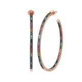 Sterling Silver Hoop Earrings with CZ