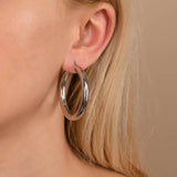 Silver Plated 4.90 Mm Dangle Silver Earrings