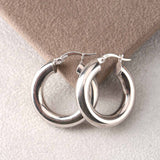 Sterling Silver Hoop Earrings 25 mm