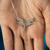 Sterling Silver Archangel Michael Italian Necklace