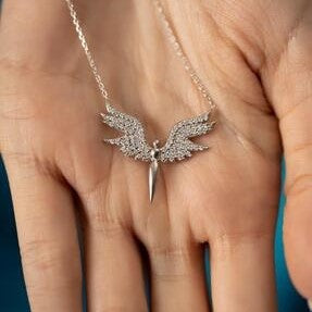 Sterling Silver Archangel Michael Italian Necklace