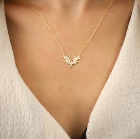 Sterling Silver Archangel Michael Italian Necklace