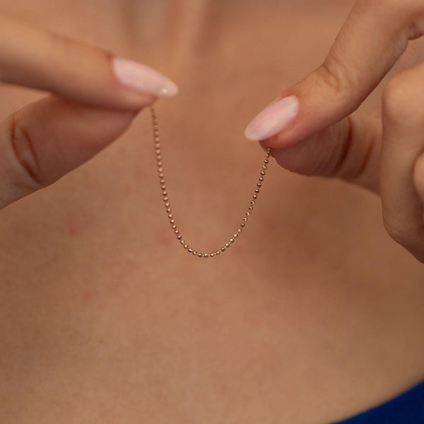 Sterling Silver Ball Italian Necklace
