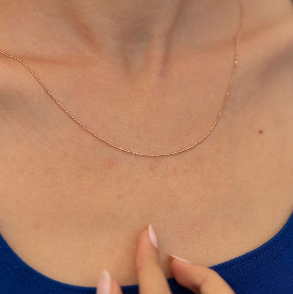 Sterling Silver Ball Italian Necklace