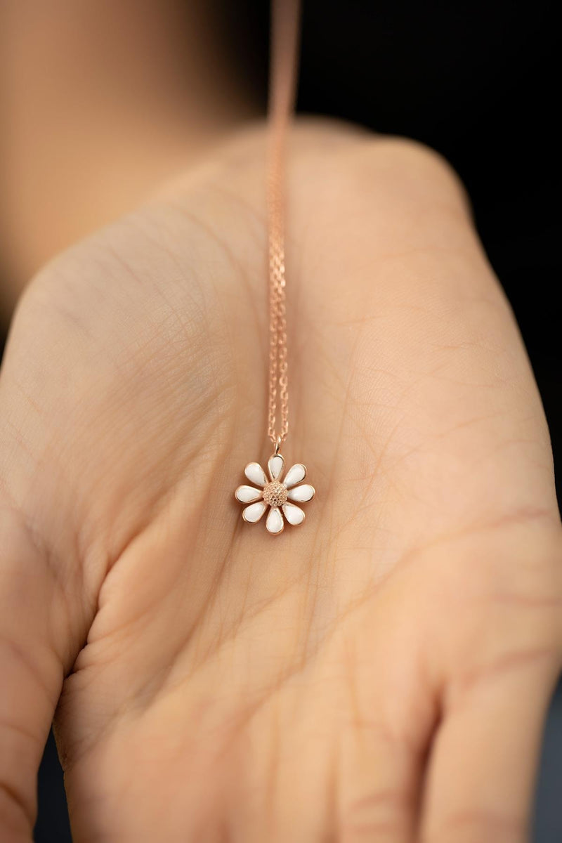 Sterling Silver Daisy Necklace