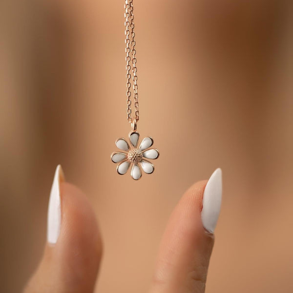 Sterling Silver Daisy Necklace