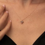 Sterling Silver Diamond Shape Necklace